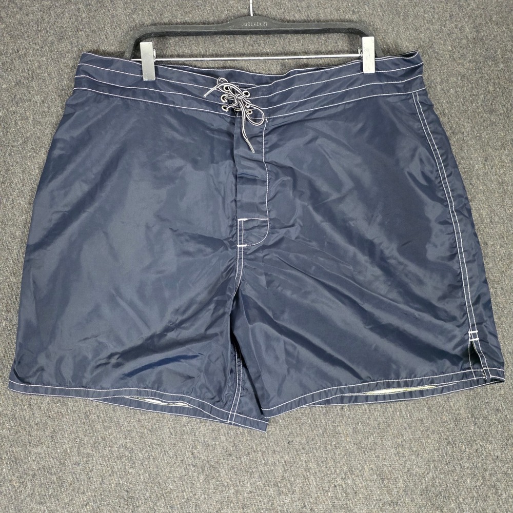 VTG‎ J.Crew Oarsman Mens Board Shorts Navy Blue Trunks Size 38 Made in USA Nylon